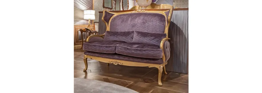 obrazek 1 Cudowna włoska dwu-osobowa sofa z czterema poduszkami