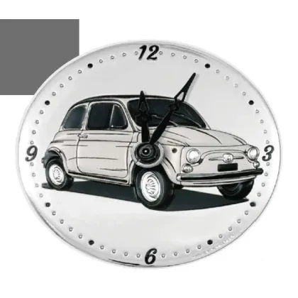 Picture A unique clock with a representation of the Fiat 500