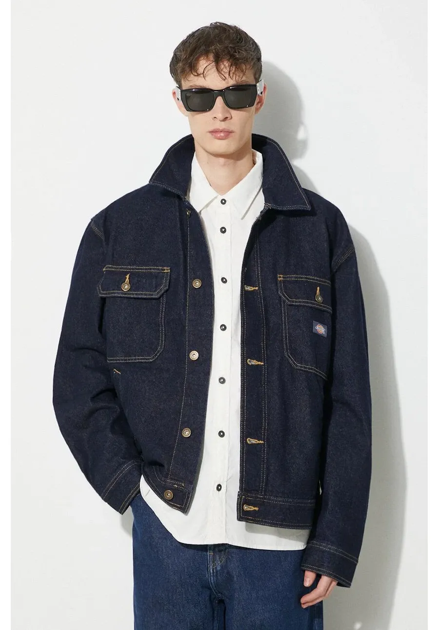obrazek 1 Dickies kurtka jeansowa Madison męska kolor granatowy przejściowa DK0A4YER