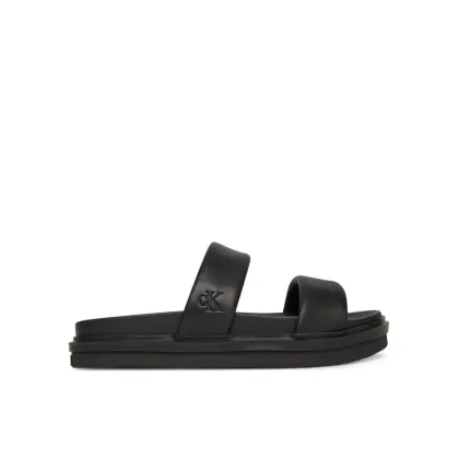Zdjęcie Calvin Klein Jeans Klapki Flat Molded Doublebar Sandal Lth YM0YM01226 Czarny