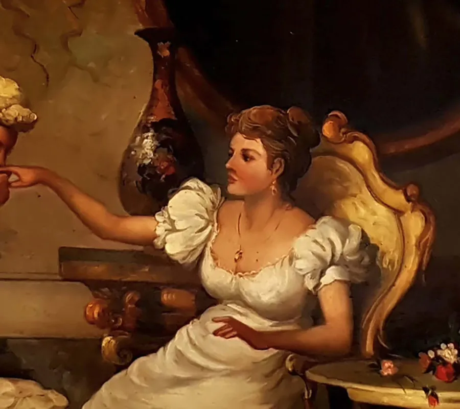 obrazek 3 Obraz Salvatore'a Testy ukazujący piękną scenę zalotów 80x100 cm