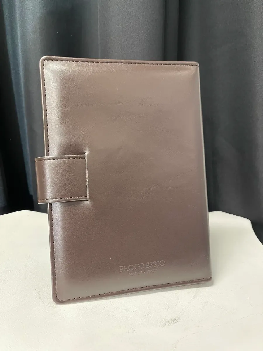 picture 6 Black leather notebook with daily planner and calendar