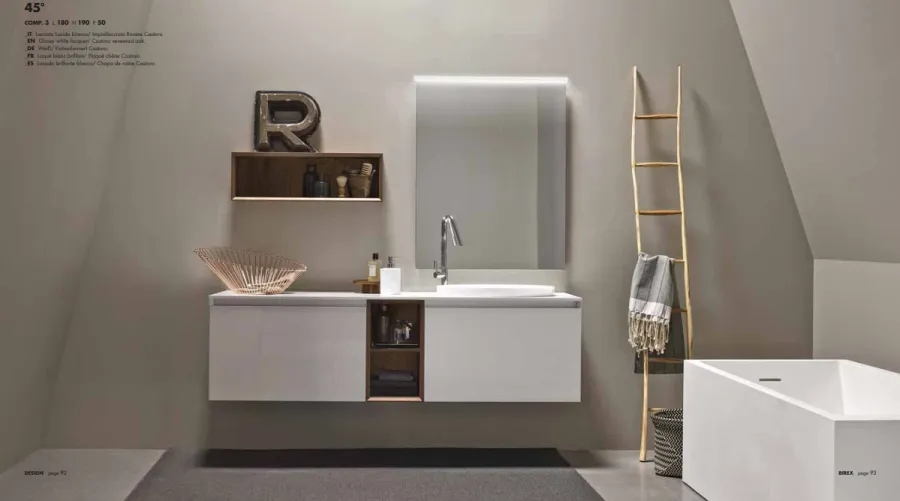 obrazek 1 Minimalistyczny komplet mebli do łazienki - Birex