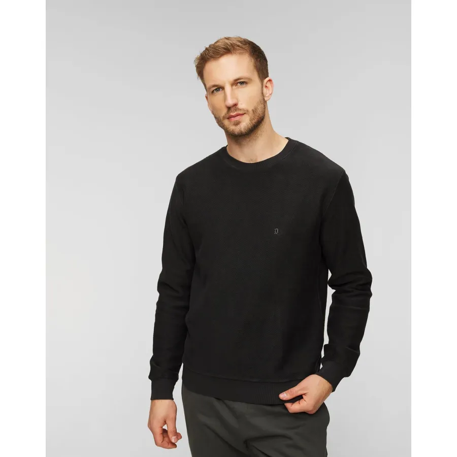 obrazek 1 Czarna Bluza Męska Dondup Fleece