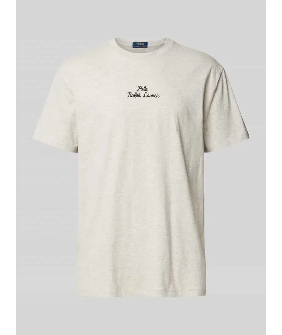 obrazek 1 T-shirt o kroju regular fit z wyhaftowanym logo