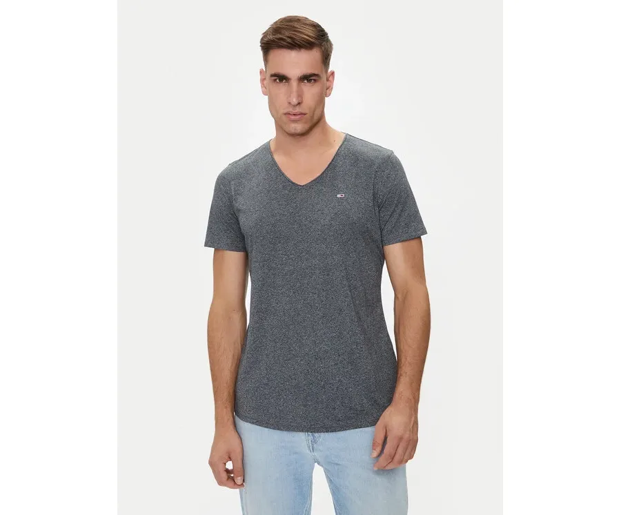 obrazek 1 Tommy Jeans T-Shirt Jaspe DM0DM09587 Szary Slim Fit