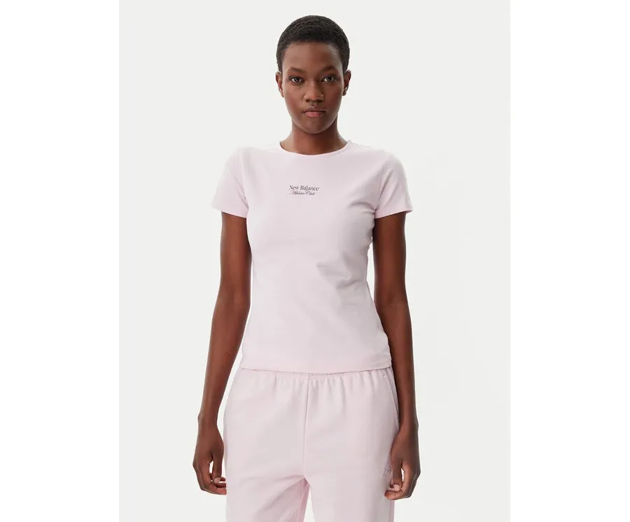 obrazek 1 New Balance T-Shirt WT51958 Różowy Slim Fit