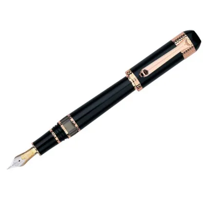 Zdjęcie Pióro wieczne Divina Czarno Czarne z Różowym Złotem