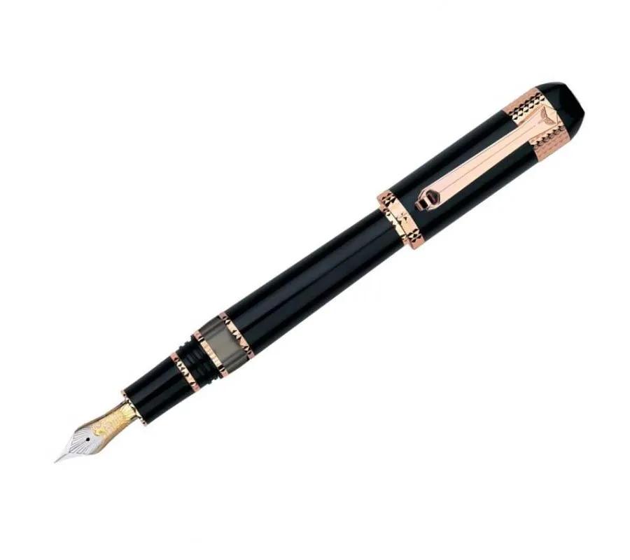 picture 1 Fountain Pen Tibaldi Divina Black with Rose Gold