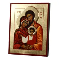 Picture Unique Gilded Icon with a nimbus of the Holy Family 25x31 cm