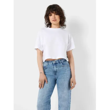 Zdjęcie Noisy May T-Shirt Alena 27023863 Biały Cropped Fit