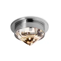 Picture Unique recessed ceiling lamp in brass with crystal – Il Paralume Marina