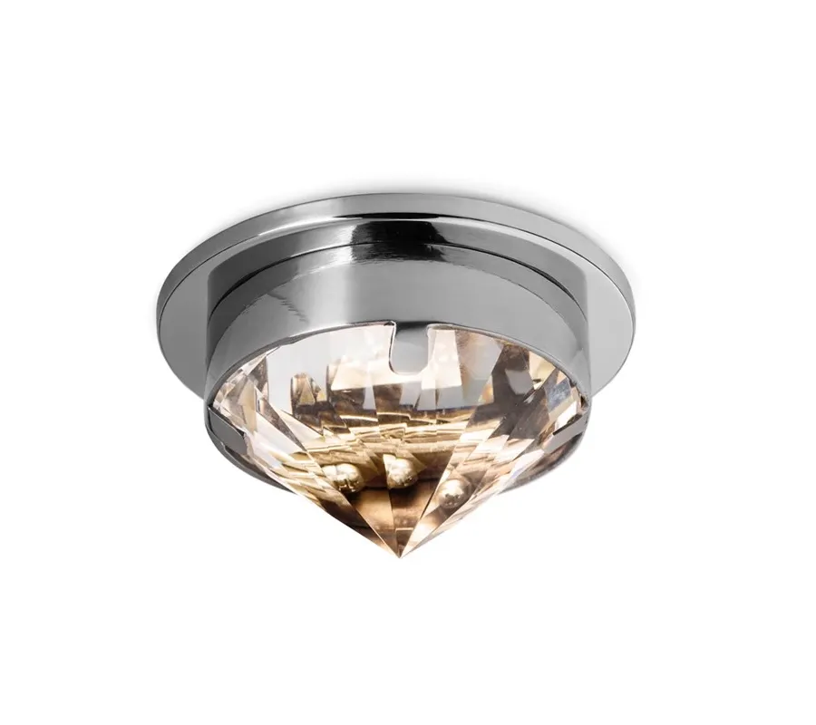 obrazek 1 Wyjątkowa wpuszczana lampa sufitowa z mosiądzu z kryształem – Il Paralume Marina