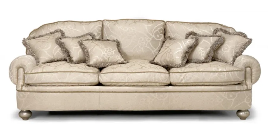 obrazek 1 Gustowna włoska trzy-osobowa sofa z sześcioma poduszkami