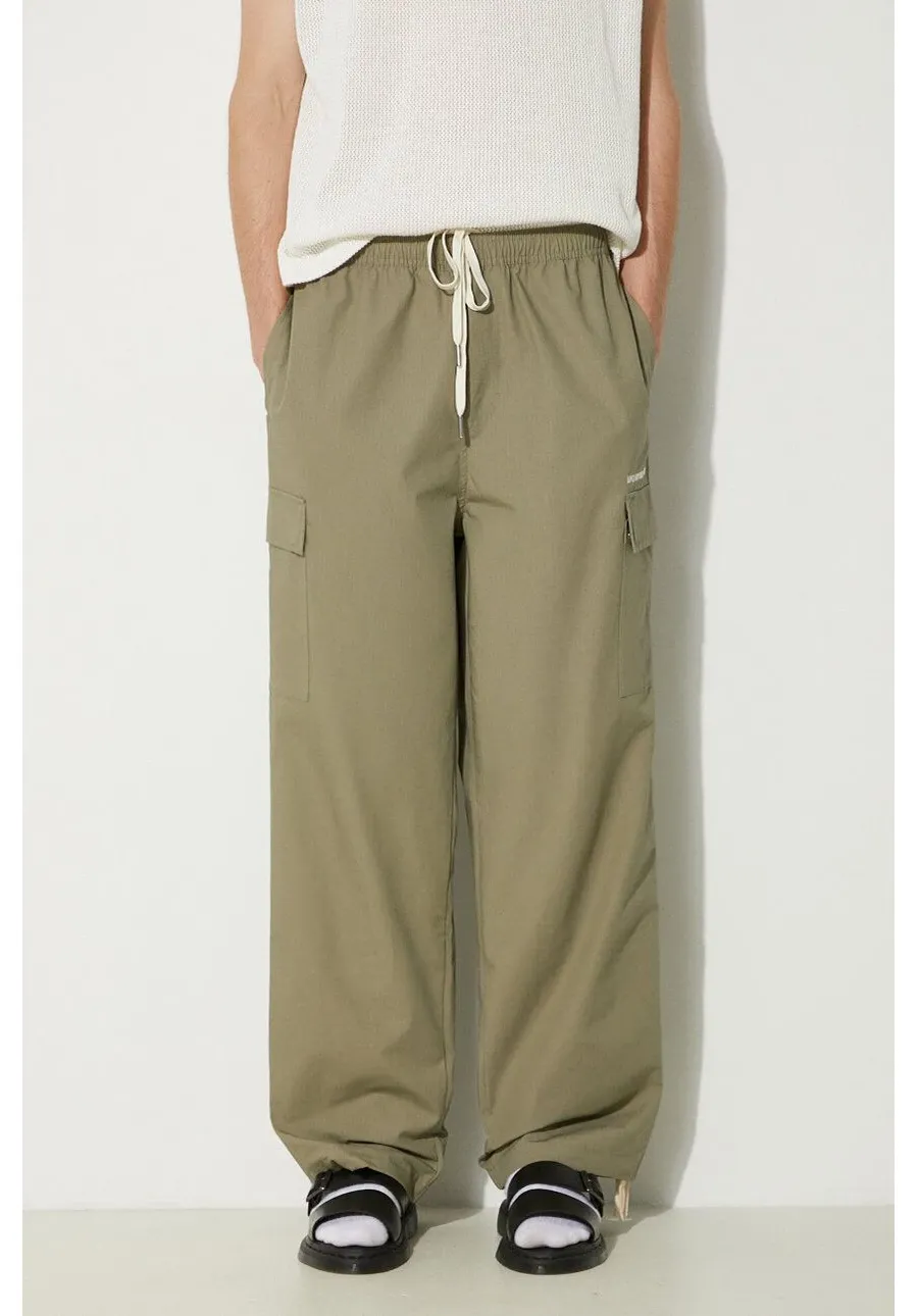 obrazek 1 MKI MIYUKI ZOKU spodnie bawełniane Ripstop Cargo Trousers kolor zielony proste RIPSTOP.CARGO.TROUSERS