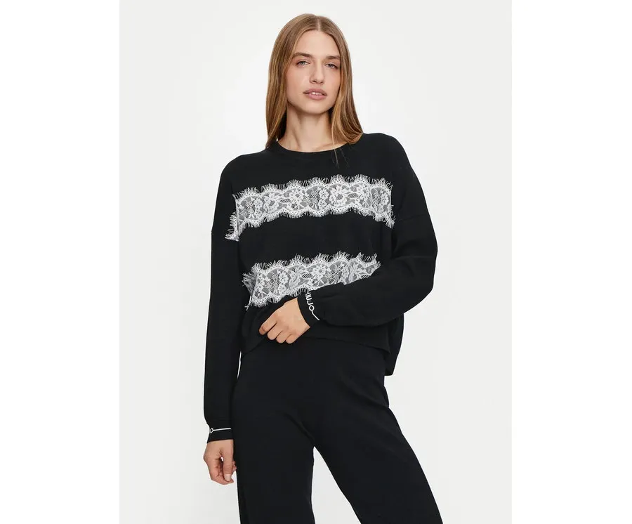obrazek 1 Liu Jo Sport Sweter TF4220 MS63L Czarny Regular Fit