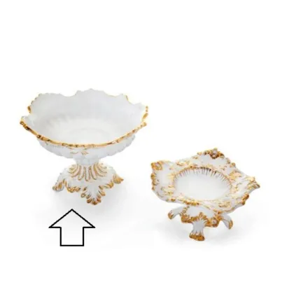 Picture Italian baroque cake stand made of ceramics - Ceramiche ML