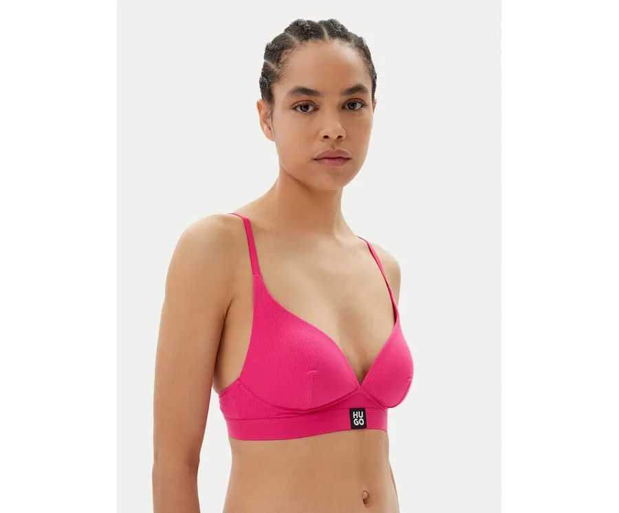 obrazek 1 HUGO Biustonosz bezfiszbinowy Triangle Padded Rib 50539983 Różowy