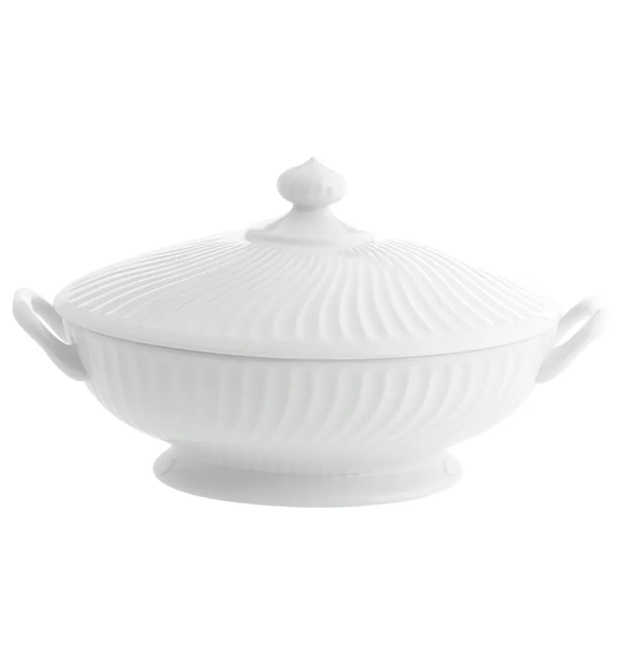 picture 4 A large set of Sagres porcelain dinnerware with a unique wave-like decoration - Vista Alegre
