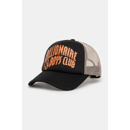 Zdjęcie Billionaire Boys Club czapka z daszkiem Arch Logo Trucker Cap kolor czarny z nadrukiem B24471
