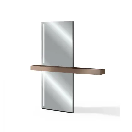 Zdjęcie Oryginalne nowoczesne lustro połączone z półką