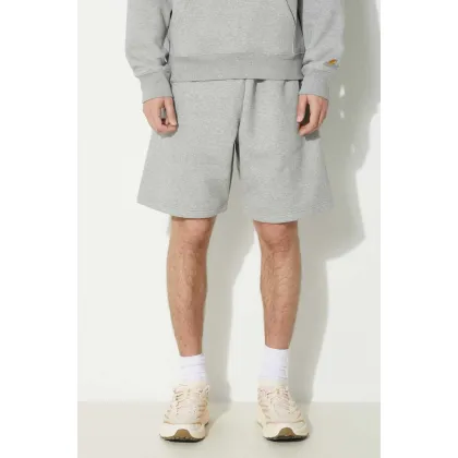 Zdjęcie Carhartt WIP szorty Chase Sweat Short męskie kolor szary melanżowe I033669.00MXX