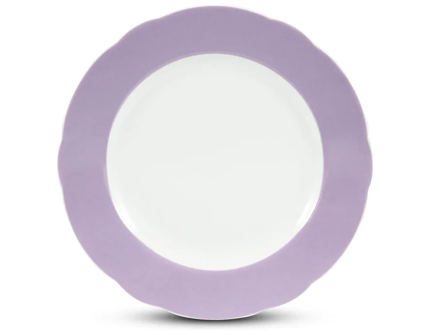 obrazek 1 Stylowy porcelanowy płaski duży talerz w kolorze fioletowym – Leander