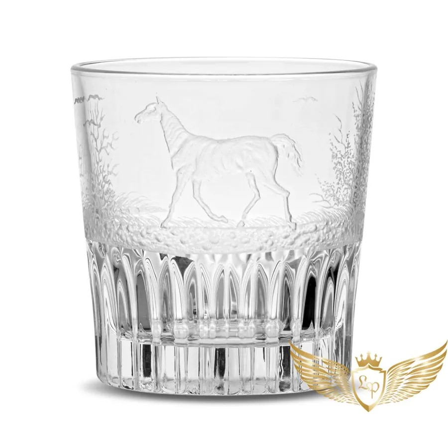 obrazek 7 Elegancki komplet szklanek do whisky dla pasjonata koni
