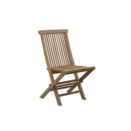 Zdjęcie Stylowe składane krzesło ogrodowe Bristol z drewna tekowego