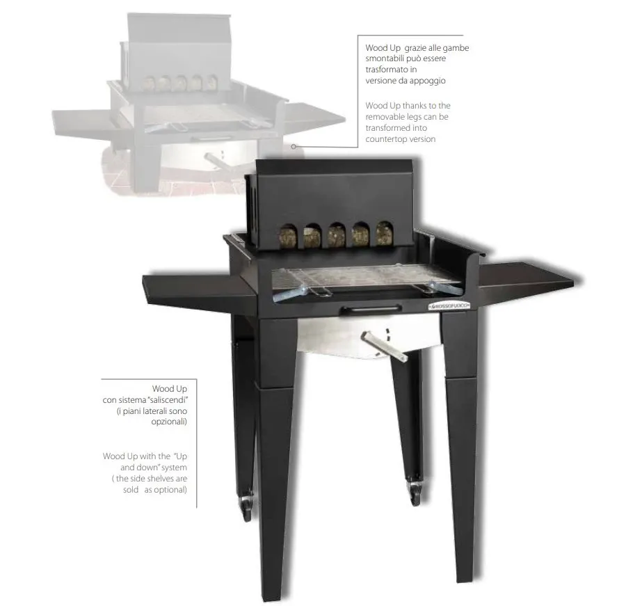 obrazek 2 Wolnostojący włoski grill Wood Up do ogrodu