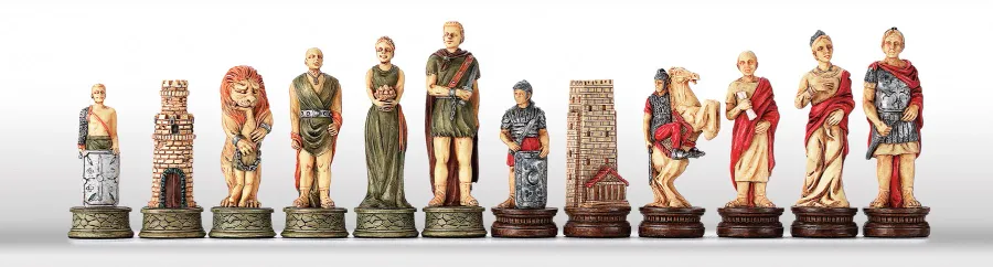 obrazek 2 Ekskluzywny zestaw do gry w szachy Rzymianie vs. Gladiatorzy