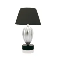 Picture Luxurious wooden lamp covered with silver leaf - LANCASTER collection