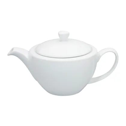 Zdjęcie Biały porcelanowy dzbanek do herbaty Spirit White ze zdobieniem w zakrzywione delikatne linie - Vista Alegre