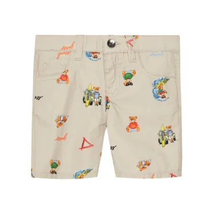 Zdjęcie Guess Szorty materiałowe N5GD12 WGBT1 Beżowy Regular Fit