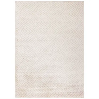 Picture Luxurious beige geometric rug - COSMOU PLUME 7053