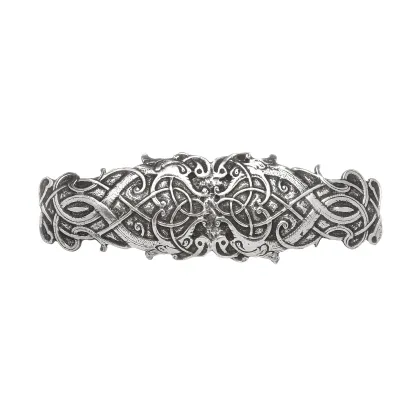 Zdjęcie Stylowa cynowa spinka do włosów ze zdobieniem – celtyckim smokiem