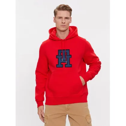Zdjęcie Tommy Hilfiger Bluza Monogram Applique MW0MW32702 Czerwony Regular Fit