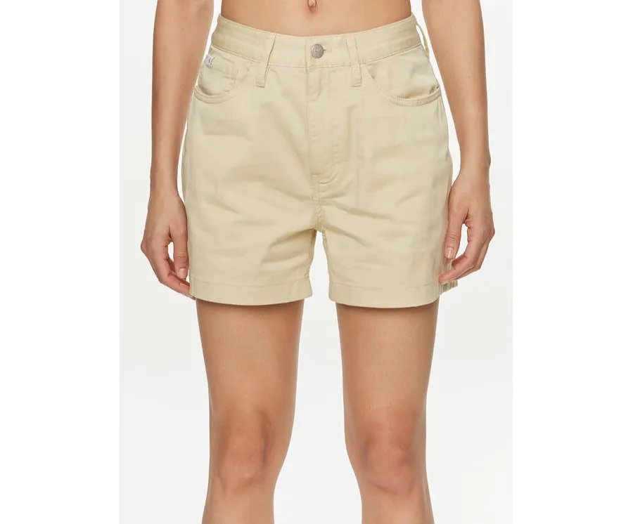 obrazek 1 Calvin Klein Jeans Szorty materiałowe J20J223135 Beżowy Mom Fit