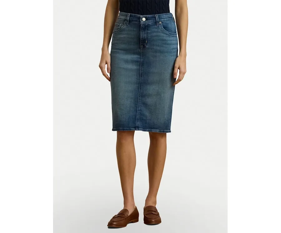 obrazek 1 LAUREN RALPH LAUREN Spódnica jeansowa 200817846001 Granatowy Straight Fit