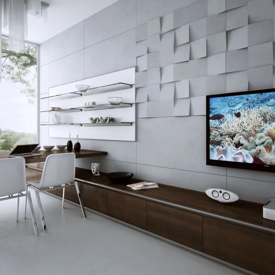 obrazek 1 60x60 cm VT - PB16 (B8 antracyt) COCO 2 - panel dekor 3D beton architektoniczny