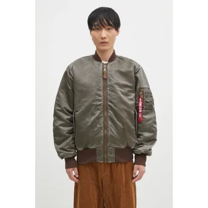 Zdjęcie Alpha Industries kurtka bomber MA-1 Vintage męski kolor zielony przejściowa oversize 148127