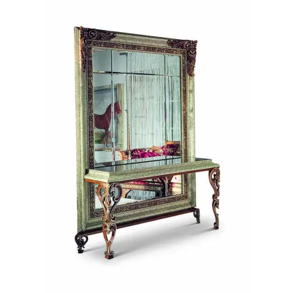 Zdjęcie Włoska antyczna konsola z lustrem