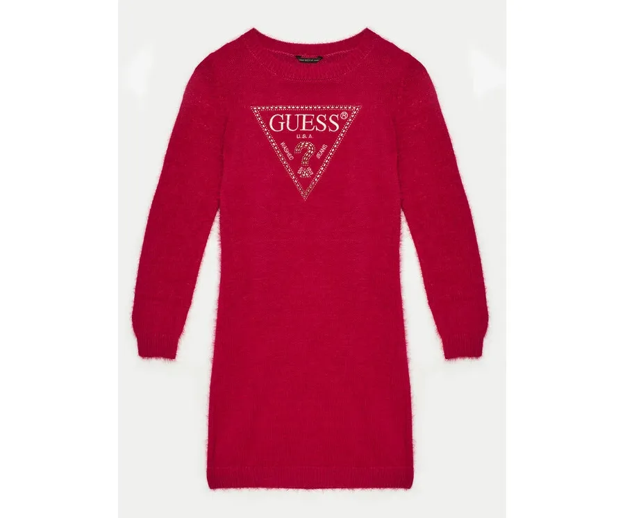 obrazek 1 Guess Sukienka dzianinowa J4BK11 Z3K20 Czerwony Regular Fit