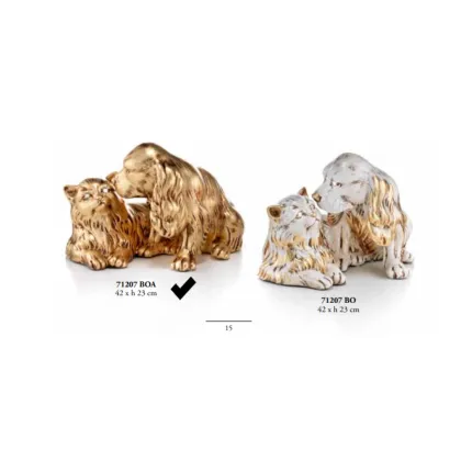 Picture Gold decoration Persian Cat with Cocker Spaniel - Valle d'oro Patchi