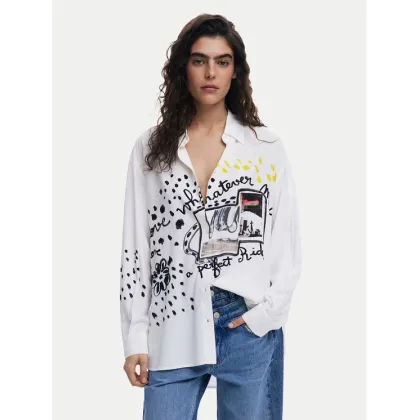 Zdjęcie Desigual Koszula Persefone 25SWCW41 Biały Loose Fit