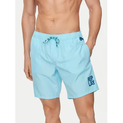 Zdjęcie Replay Szorty kąpielowe LM1141.000.82972 Błękitny Regular Fit REPLAY