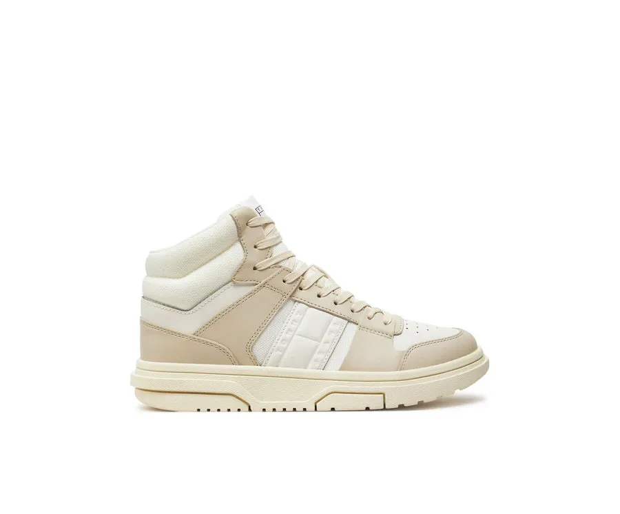 obrazek 1 Tommy Jeans Sneakersy The Brooklyn Mid Top EN0EN02579 Écru