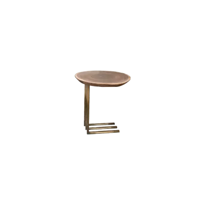 Zdjęcie Dębowy, Okrągły Stolik Kawowy z Włoch do Salonu - Bamax