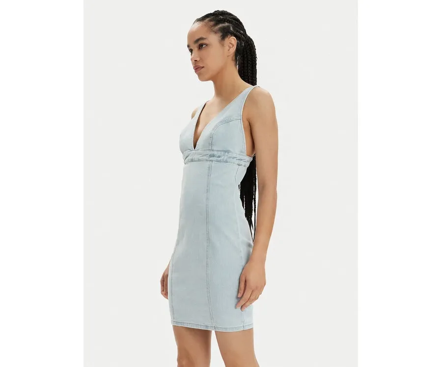 obrazek 1 Guess Sukienka jeansowa Aida W4GK63 D4LT0 Błękitny Bodycon Fit