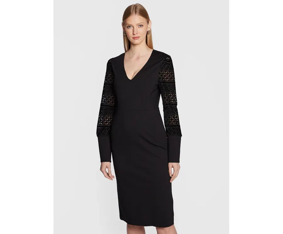 obrazek 1 TWINSET Sukienka koktajlowa 222TT2180 Czarny Slim Fit